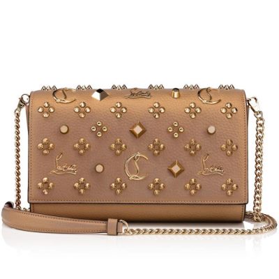 Bolsa Cruzadas Paloma Clutch Christian Louboutin Mujer - Beige/Dorados - 1211059M024
